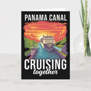Panama Canal Cruising Together Vacation Family Mat Card