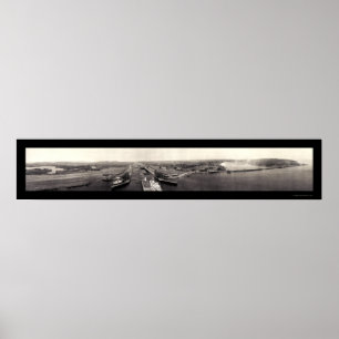 Panama Canal Entrance Photo 1936 Poster