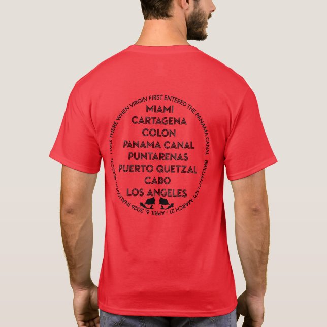 Panama Canal First Time Back Black Logo T-Shirt (Back)
