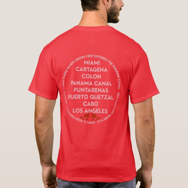 Panama Canal First Time Back Logo T-Shirt (Back)