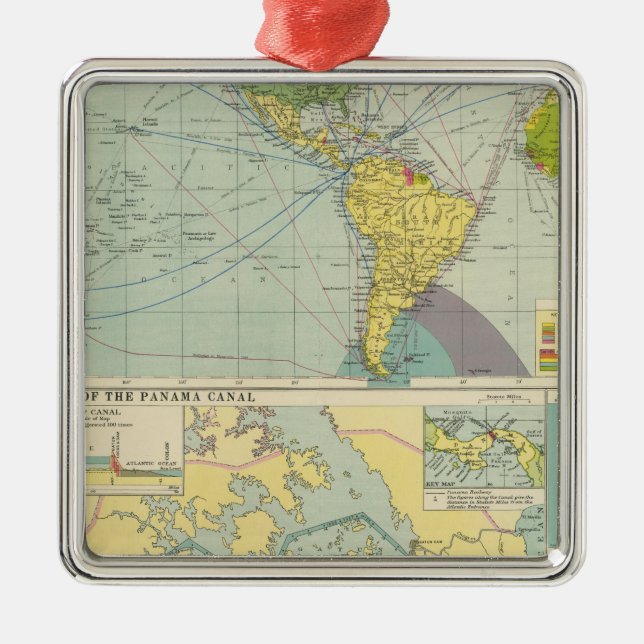 Panama Canal Metal Ornament (Front)