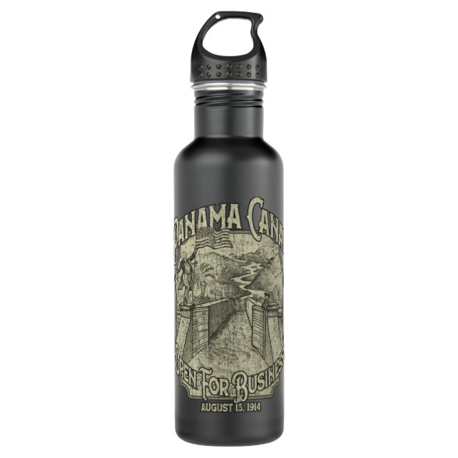Panama Canal Open For Business 1914  710 Ml Water Bottle (Front)