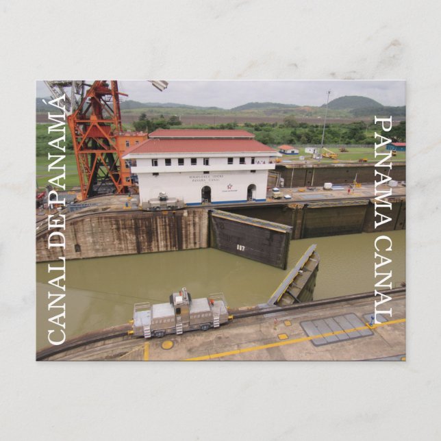 panama canal opening postcard (Front)