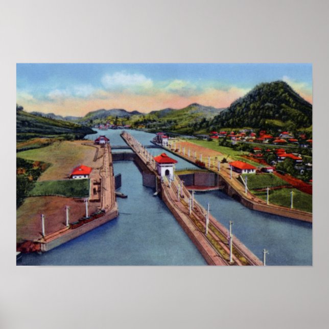 Panama Canal Pedro Miguel Locks Poster (Front)