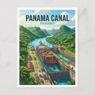 Panama Canal Postcard