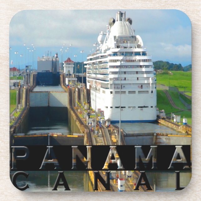 Panama Canal Souvenir Coaster (Front)