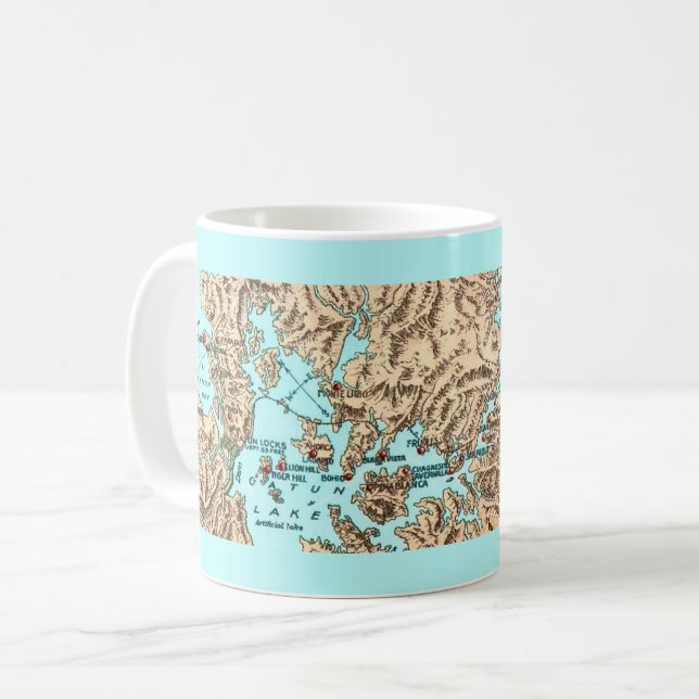 Panama Canal Vintage Map Mug (Front Left)