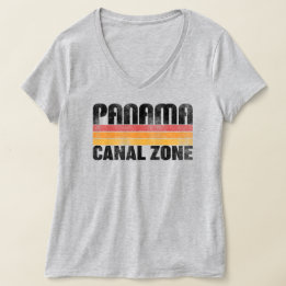 Panama Canal Zone with Colour Bars T-Shirt