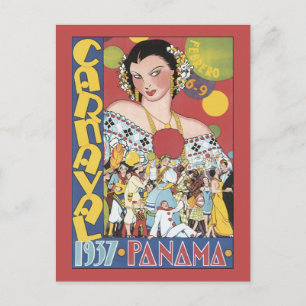 Panama Carnaval 1937 Postcard
