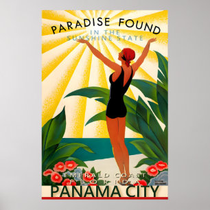 Panama City Bay County Florida Travel Poster New