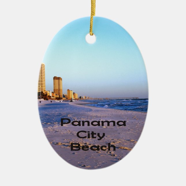 Panama City Beach Ceramic Ornament (Front)