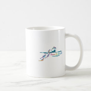 Panama City Beach Florida Colorful Dolphin Lover B Coffee Mug