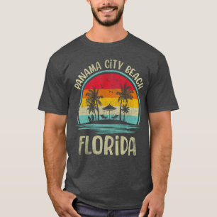 Panama City Beach Florida Palm Tree Family Summer  T-Shirt