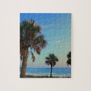 Panama City Beach, Florida palm trees Jigsaw Puzzle
