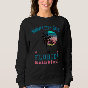 Panama City Beach Florida Retro Vintage Palm Trees Sweatshirt