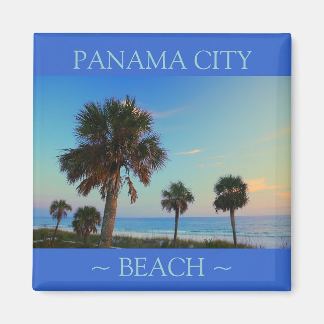 Panama City Beach Palm Tree Florida magnets (Front)