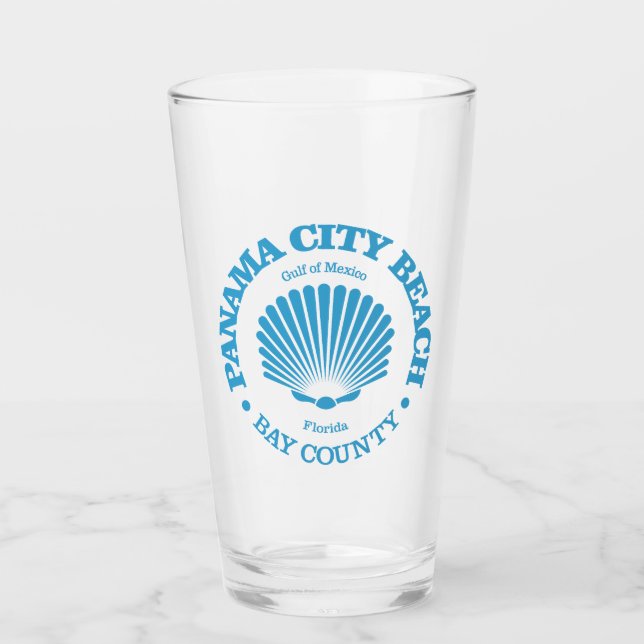 Panama City Beach (seashell) Glass (Front)