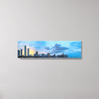 Panama City By The Sea Skyline Canvas Print