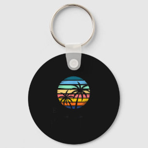 Panama city florida beach sunset palm tree tropica keychain