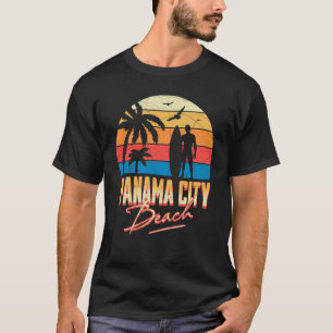 Panama City Florida Beach Surfing Surfer Ocean Sum T-Shirt