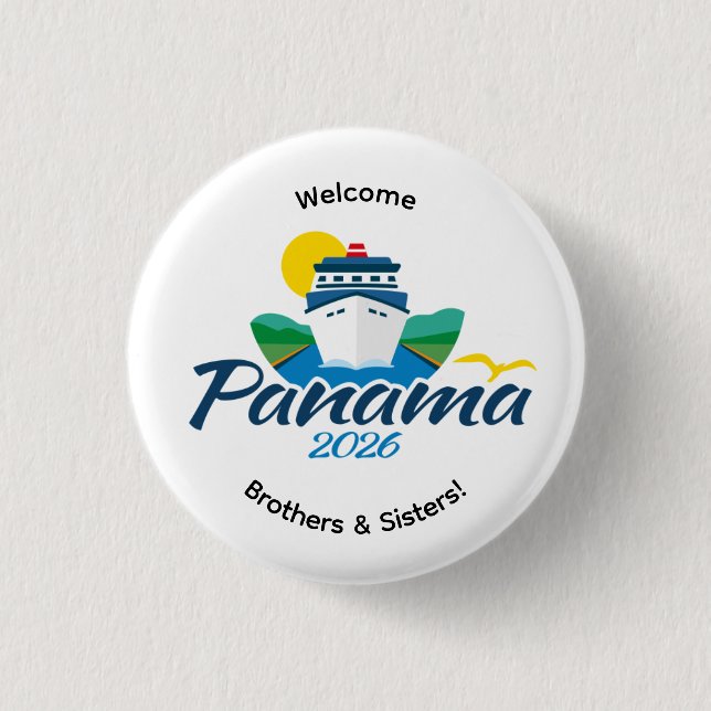 Panama City Panama 2026 International Convention 1 Inch Round Button (Front)