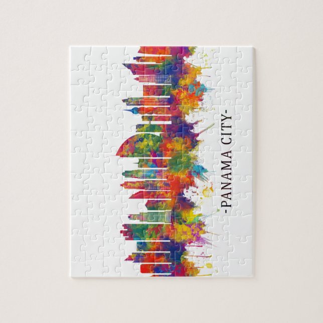 Panama City Panama Skyline Jigsaw Puzzle (Vertical)