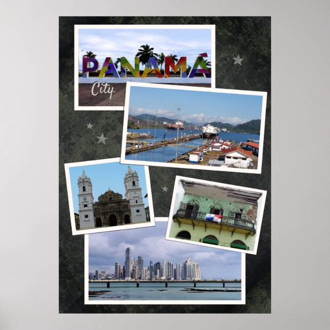 Panama City Photo Collage Poster (Front)