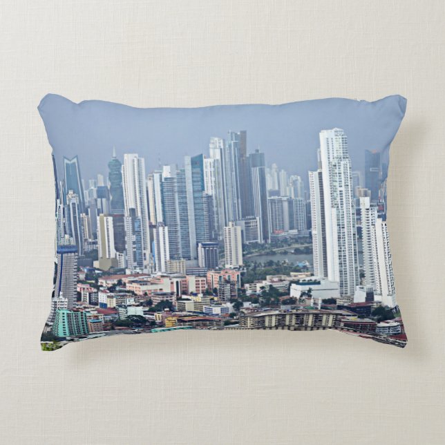 Panama City Skyline Accent Pillow (Front)