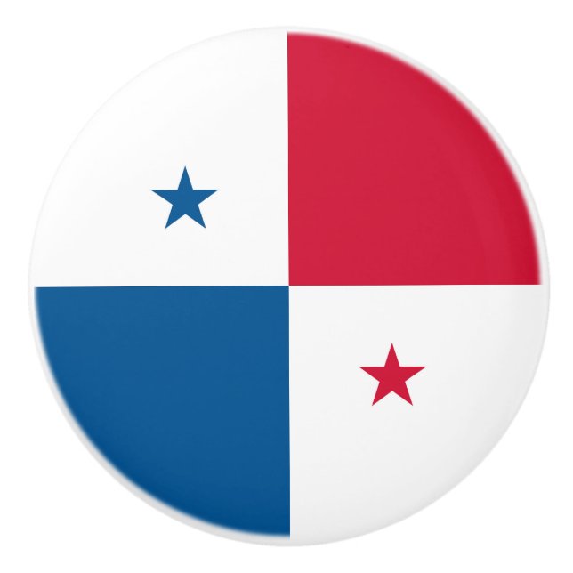 Panama flag ceramic knob (Front)
