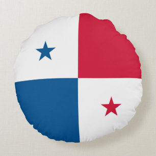 Panama flag round pillow