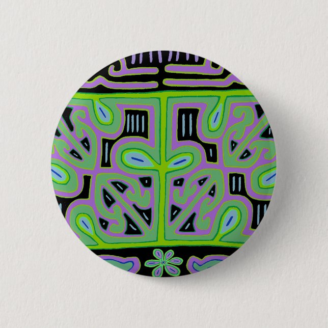 Panama Mola Music Box 2 Inch Round Button (Front)