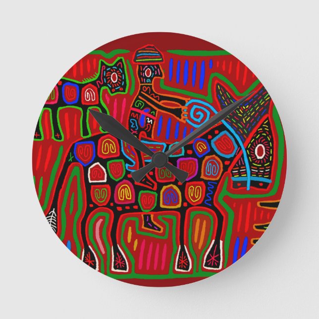 Panama Mola - Save a Horse Ride a Cowboy Round Clock (Front)