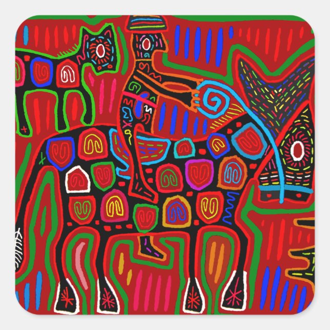 Panama Mola - Save a Horse Ride a Cowboy Square Sticker (Front)