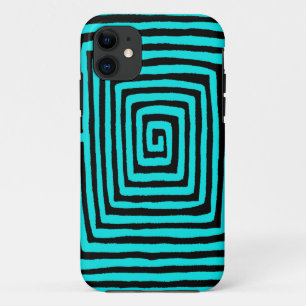 Panama Mola Tortoise - Blue Black iPhone 11 Case
