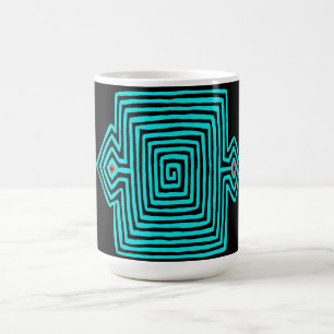 Panama Mola Tortoise - Blue Black Magic Mug