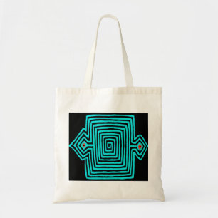 Panama Mola Tortoise - Blue Black Tote Bag