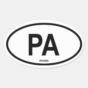 Panama "PA" Oval Sticker