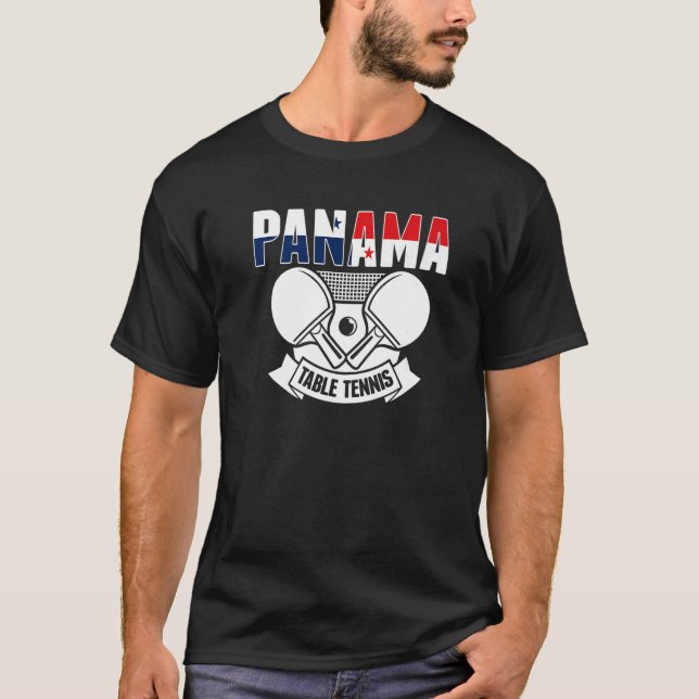 Panama Ping Pong   Panamanian Table Tennis Support T-Shirt (Front)