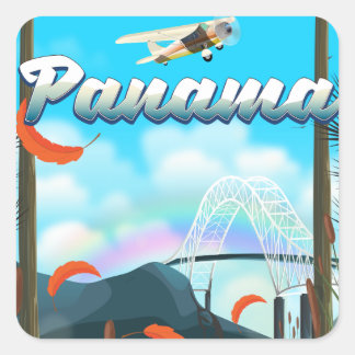 Panama River vacation print Square Sticker