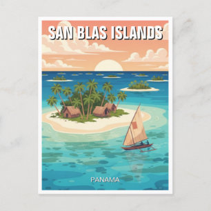 Panama San Blas Islands Travel  Postcard