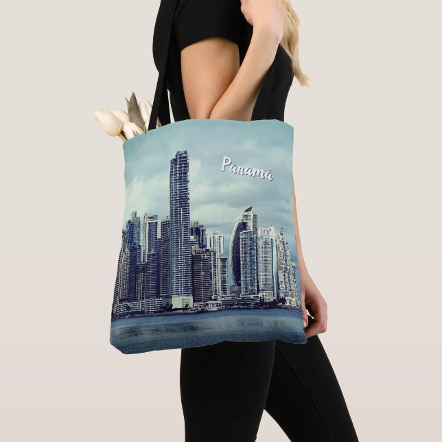 Panama Skyline (customizable) Tote Bag (Close Up)