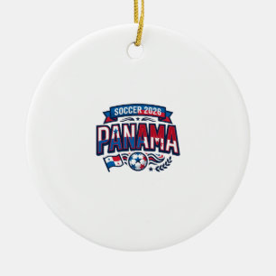 Panama Soccer 2026 Soccer Bold Country Typography  Ceramic Ornament
