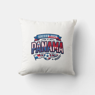 Panama Soccer 2026 Soccer Bold Country Typography Throw Pillow