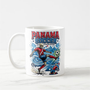 Panama Soccer Skeleton Striker Nations Poster Styl Coffee Mug