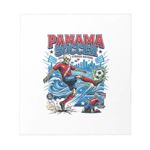 Panama Soccer Skeleton Striker Nations Poster Styl Notepad