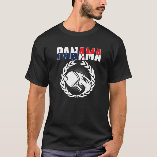 Panama Table Tennis   Panamanian Ping Pong Support T-Shirt (Front)