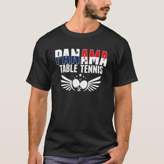Panama Table Tennis   Support Panamanian Ping Pong T-Shirt (Front)