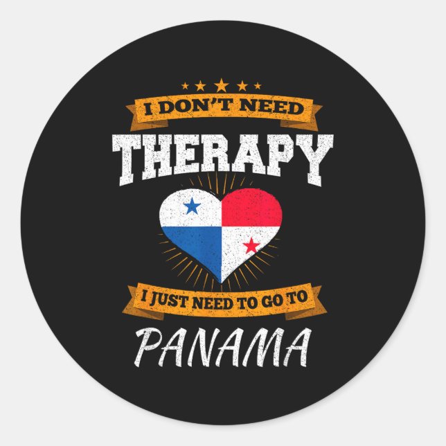 Panamanian Flag I Panama Flag I Vacation Panama  Classic Round Sticker (Front)