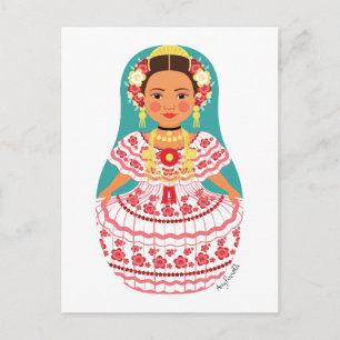 Panamanian Matryoshka Postcard