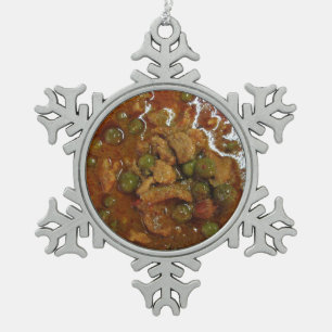 Panang Thai Curry [พะแนง] ... Thailand S Snowflake Pewter Christmas Ornament